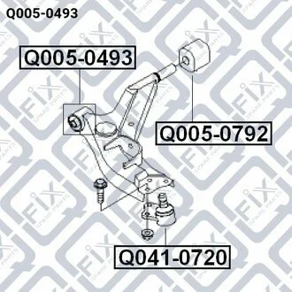 САЙЛЕНТБЛОК РЫЧАГА НИЖНЕГО ПЕРЕДНИЙ Q-fix Q0050493