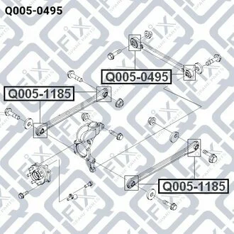 САЙЛЕНТБЛОК ЗАДН ПРОДОЛЬНОЙ ТЯГИ FORD MONDEO GE 2000-2007 Q-fix Q005-0495