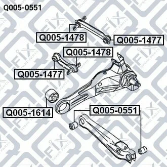 САЙЛЕНТБЛОК ЗАДНІЙ ПОПЕРЕЧНОЇ ТЯГИ Q-fix Q0050551