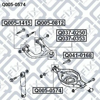 Сайлентблок заднього важеля Q-fix Q005-0574