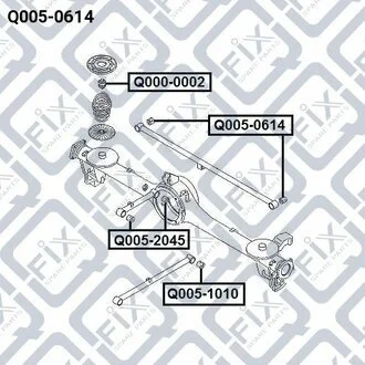 САЙЛЕНТБЛОК ЗАДН ПОПЕРЕЧНОЇ ТЯГИ KIA SPORTAGE 1998-2003 Q-fix Q005-0614