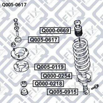 Втулка переднього амортизатора MR374546 MITSUBISHI Q-fix Q005-0617