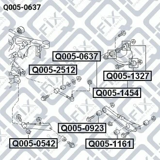 САЙЛЕНТБЛОК ЗАДН ВЕРХН РЫЧАГА SUBARU IMPREZA G12 2007-2011 Q-fix Q0050637
