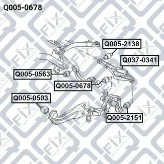 САЙЛЕНТБЛОК ЗАДН ПОПЕРЕЧНОЙ ТЯГИ SKODA OCTAVIA II Q-fix Q0050678