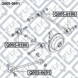 САЙЛЕНТБЛОК ЗАДН ПРОДОЛЬНОЙ ТЯГИ NISSAN PRIMERA P1 Q-fix Q0050691