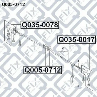 САЙЛЕНТБЛОК РУЛЕВОЙ ТЯГИ Q-fix Q0050712
