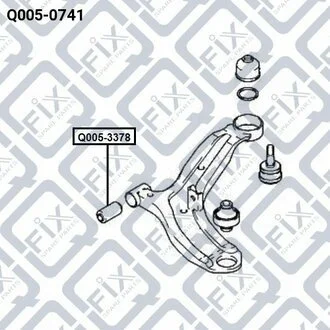 САЙЛЕНТБЛОК ПЕРЕДН ПЕРЕД РЫЧАГА KIA RIO III 04.07/ACCENT 06- Q-fix Q005-0741