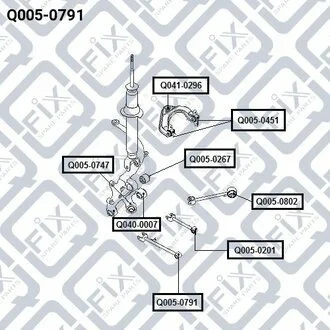 САЙЛЕНТБЛОК ЗАДН ПОПЕРЕЧНОЇ ТЯГИ CHEVROLET EPICA/E Q-fix Q0050791