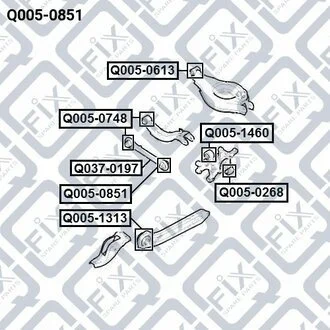 САЙЛЕНТБЛОК ЗАДН ТЯГИ CHEVROLET CAPTIVA (C100) 200 Q-fix Q0050851