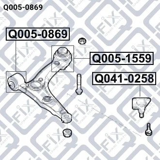 САЙЛЕНТБЛОК ПЕРЕДН ПЕРЕД РЫЧАГА PEUGEOT BOXER III 2006- Q-fix Q0050869