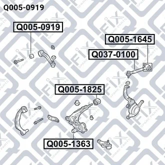 Сайлентблок плаваючий переднього важеля Q-fix Q0050919
