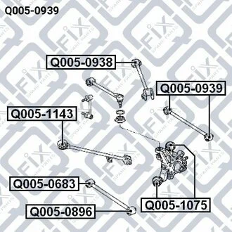 Сайлентблок задньої тяги 52360SEAE10 HONDA / ACURA Q-fix Q005-0939 (фото 1)