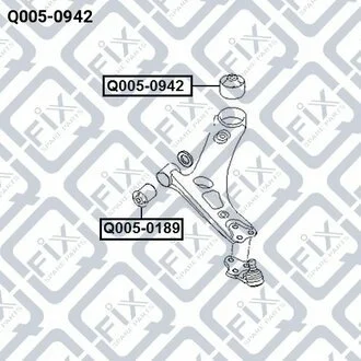 Сайлентблок задній Q-fix Q0050942