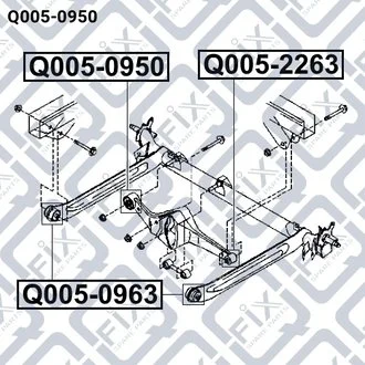 Сайлентблок заднього важеля 5513095F0A NISSAN / INFINITI Q-fix Q0050950