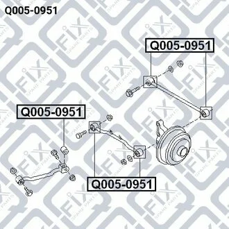 Сайлентблок задньої підвіски Q-fix Q0050951