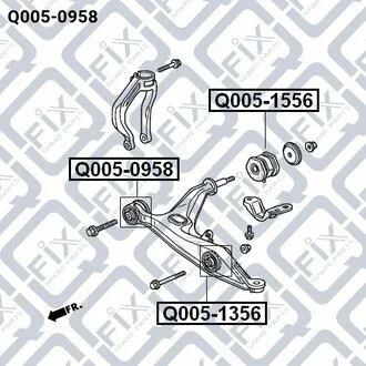 САЙЛЕНТБЛОК ПЕРЕДН НИЖН РЫЧАГА HONDA CR-V RD1/RD2 1997-2001 Q-fix Q0050958