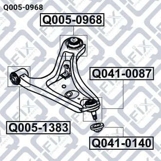 Сайлентблок заднього переднього важеля Q-fix Q0050968