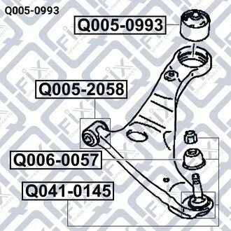 САЙЛЕНТБЛОК ЗАДН ПЕРЕДН ВАЖІЛЯ MITSUBISHI GALANT D Q-fix Q0050993
