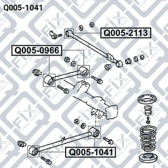 Сайлентблок заднього нижнього важеля Q-fix Q0051041
