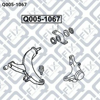 САЙЛЕНТБЛОК ЗАДН ПЕРЕДН РЫЧАГА (БЕЗ КРОНШТЕЙНА) SUBARU LEGACY 89-/IMPREZA 92- Q-fix Q0051067 (фото 1)