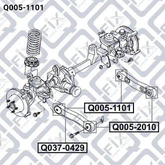Сайлентблок важеля нижнього передній 52088217AB CHRYSLER / DODGE Q-fix Q0051101