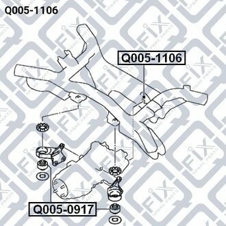 САЙЛЕНТБЛОК R ОПОРЫ ДИФФЕРЕНЦИАЛА Q-fix Q0051106 (фото 1)