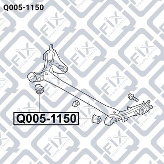 САЙЛЕНТБЛОК ЗАДН БАЛКИ HYUNDAI ELANTRA 11 (SD) 2011-,HYUNDAI I30 2012- Q-fix Q005-1150 (фото 1)