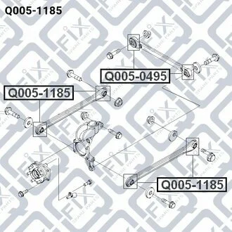 САЙЛЕНТБЛОК ЗАДН ПОПЕРЕЧНОЙ ТЯГИ FORD MONDEO GE 20 Q-fix Q0051185