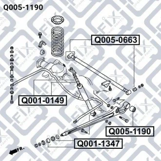 Сайлентблок задньої підвіски Q-fix Q005-1190