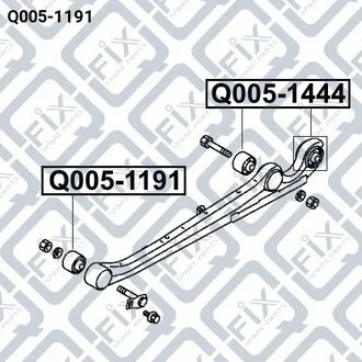 САЙЛЕНТБЛОК ЗАДНЕГО ПРОДОЛЬНОГО РЫЧАГА Q-fix Q0051191