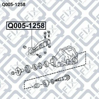 Сайлентблок опори диференціала 5238026082 TOYOTA / LEXUS Q-fix Q0051258