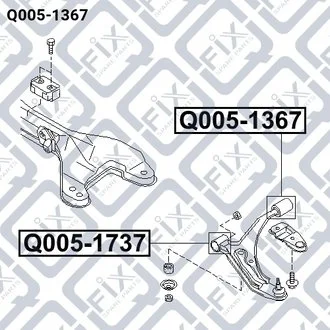 Сайлентблок задній переднього важеля 5457050Y11 NISSAN / INFINITI Q-fix Q0051367