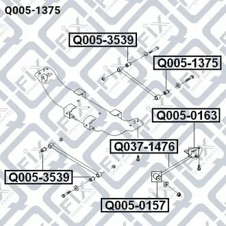 САЙЛЕНТБЛОК ЗАДНЕГО ПОПЕРЕЧНОГО РЫЧАГА Q-fix Q0051375