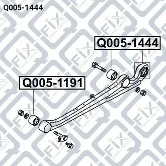 САЙЛЕНТБЛОК ЗАДНЕГО ПРОДОЛЬНОГО РИЧАГА Q-fix Q0051444