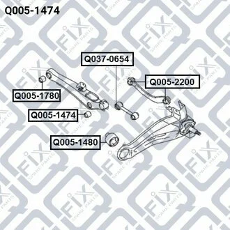 Сайлентблок плаваючий задній поперечної тяги 4113A062 MITSUBISHI Q-fix Q0051474