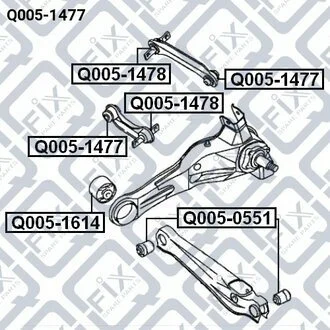 САЙЛЕНТБЛОК ЗАДН РЫЧАГА (круглый) MITSUBISHI LANCER CJ 1995-2003/CARISMA DA 1995-2003 Q-fix Q0051477 (фото 1)