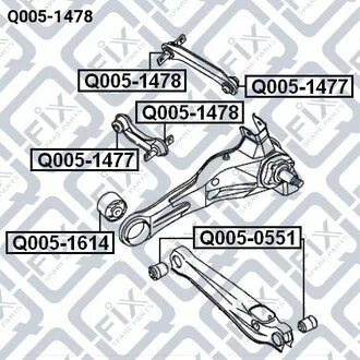 Сайлентблок задньої тяги MB809221 MITSUBISHI Q-fix Q0051478
