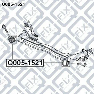 САЙЛЕНТБЛОК ЗАДН БАЛКИ HONDA CIVIC FK 2006-2012 Q-fix Q0051521