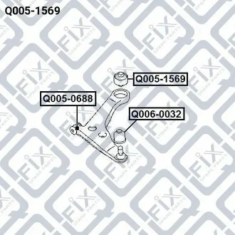 Сайлентблок важеля нижнього передній MR403441 MITSUBISHI Q-fix Q005-1569