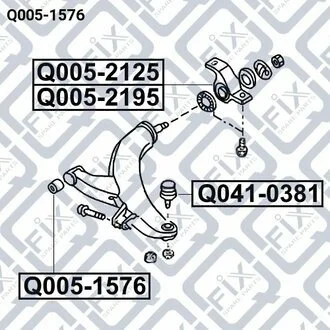 САЙЛЕНТБЛОК ПЕРЕДНИЙ ПЕРЕДНЕГО РЫЧАГА Q-fix Q0051576