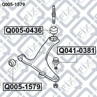 САЙЛЕНТБЛОК ПЕРЕДН ПЕРЕД РЫЧАГА SUBARU IMPREZA G12 2007-2011/FORESTER 2013-//LEGACY 04- Q-fix Q005-1579