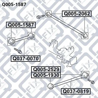 САЙЛЕНТБЛОК ЗАДН ПРОДОЛЬНОГО РЫЧАГА TOYOTA 4 RUNNER 1995-2002/HILUX SURF/VZN18#/KZN185/KDN185 1995-2002 Q-fix Q005-1587