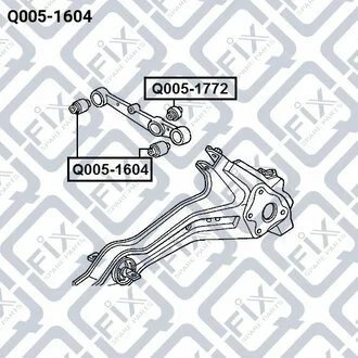 САЙЛЕНТБЛОК ЗАДН РЫЧАГА HONDA CIVIC/CIVIC FERIO EK/EJ9 1995-2001 Q-fix Q005-1604
