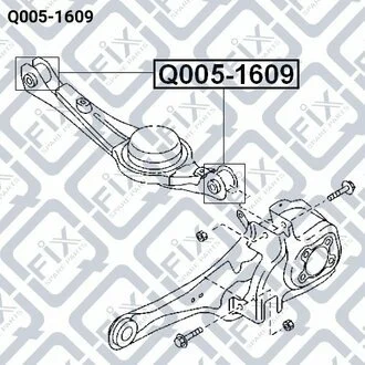 САЙЛЕНТБЛОК ЗАДН ПОПЕРЕЧ РЫЧАГА MAZDA CX-9 TB 2007-2013 Q-fix Q0051609