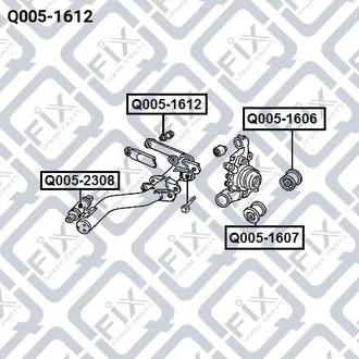 Сайлентблок задн. важіля Q-fix Q005-1612