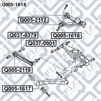 САЙЛЕНТБЛОК ЗАДНЕГО ПОПЕРЕЧНОГО РИЧАГА Q-fix Q0051618