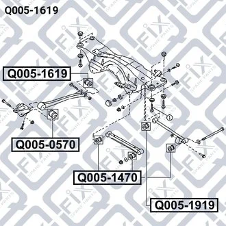САЙЛЕНТБЛОК ЗАДНЕЙ ПРОДОЛЬНОЙ ТЯГИ Q-fix Q0051619