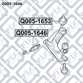 САЙЛЕНТБЛОК ПЕРЕДНЬ ПЕРЕД важеля HYUNDAI SANTA FE (BB) 2000-2006,HYUNDAI TRAJET 2000-2006 Q-fix Q005-1646