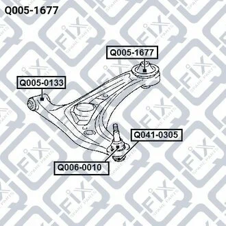 САЙЛЕНТБЛОК ЗАДНИЙ ПЕРЕДНЕГО РЫЧАГА Q-fix Q0051677