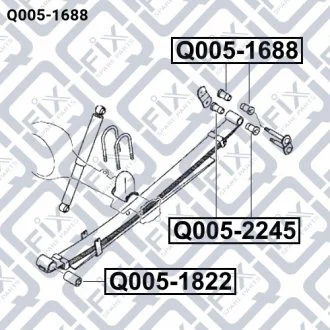 ВТУЛКА ЗАДН РЕССОРЫ ВЕРХНЯЯ MITSUBISHI PAJERO II 1.6-2.8D/DELICA/SPACE GEAR/TRITON/DELICA II/L 300 III/L 400 11.1986- Q-fix Q005-1688